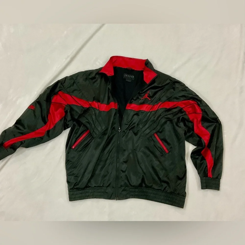 Jordan Black and Red Men's Track Jacket